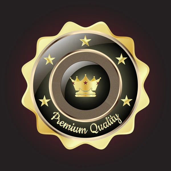 Badge di qualità premium dorato — Vettoriale Stock