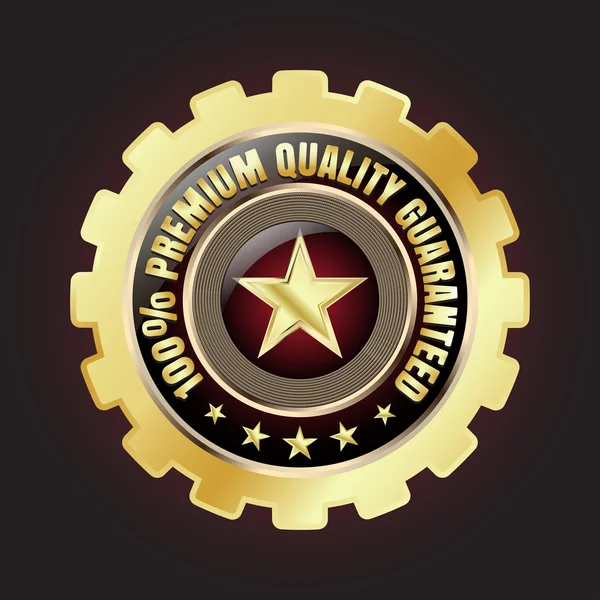 Goldenes Qualitätsabzeichen — Stockvektor