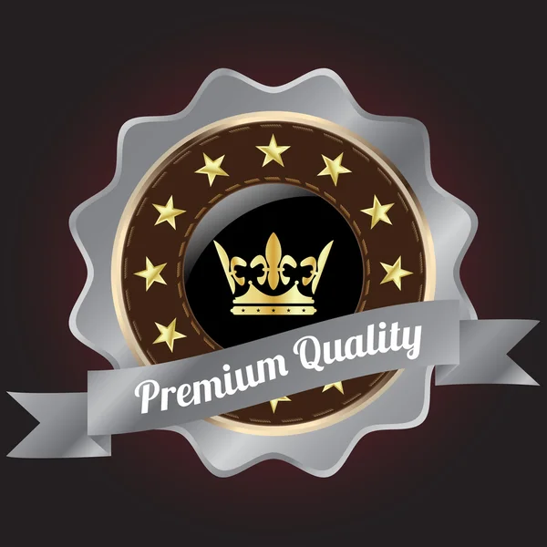 Insignia de calidad premium de oro — Archivo Imágenes Vectoriales