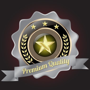 Altın premium kalite rozeti