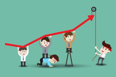 Başarılı bir iş için önde gelen ekip çalışması