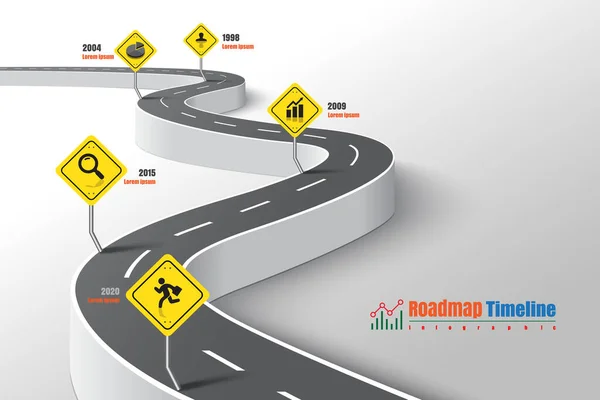 Roteiro Negócios Linha Tempo Infográfico Conceitos Expressamente Concebidos Para Abstrato Ilustrações De Bancos De Imagens Sem Royalties