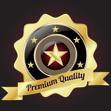 Altın premium kalite rozeti