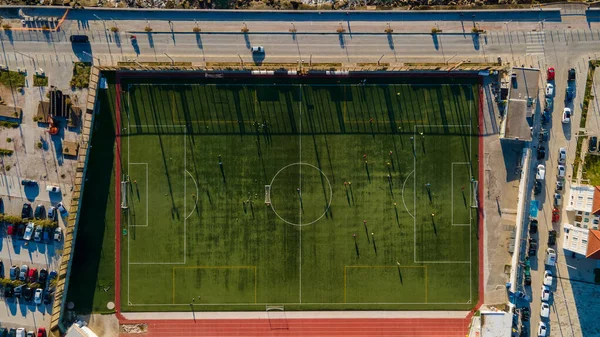Voetbalveld Rethymno Kreta Griekenland — Stockfoto