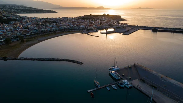 Zonsondergang Rethymno Kreta Griekenland — Stockfoto