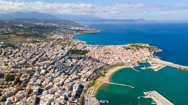 Drone Uitzicht Stad Rethymno Kreta Griekenland — Stockfoto