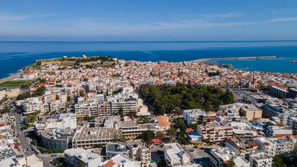 Drone Uitzicht Stad Rethymno Kreta Griekenland — Stockfoto