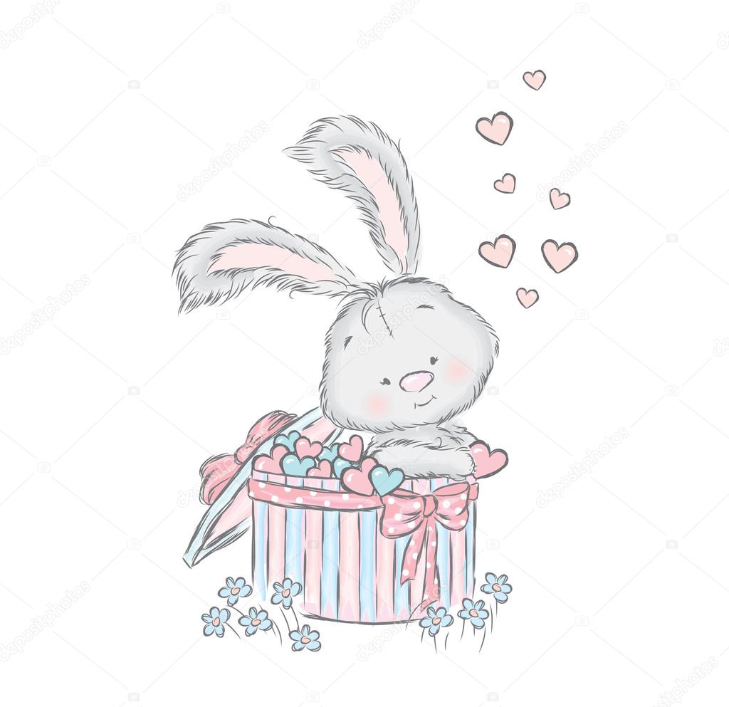 Honey Bunny in a gift box. Cute hare in the vector. Vector illustration for greeting card, poster, or print on clothes. Stock Vector Image by ©VitalyGrin #118149604 Honey Bunny in a gift box. Cute hare in the vector. Vector illustration for greeting card, poster, or print on clothes. Stock Vector Image by ©VitalyGrin #118149604
