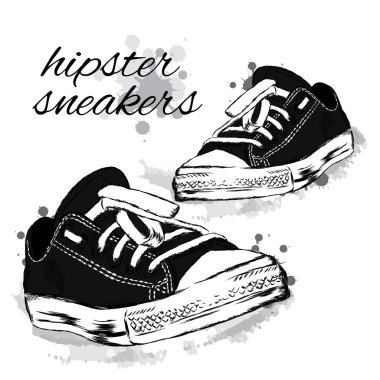 Yenilikçi spor ayakkabı vektör. Vektör çizim.