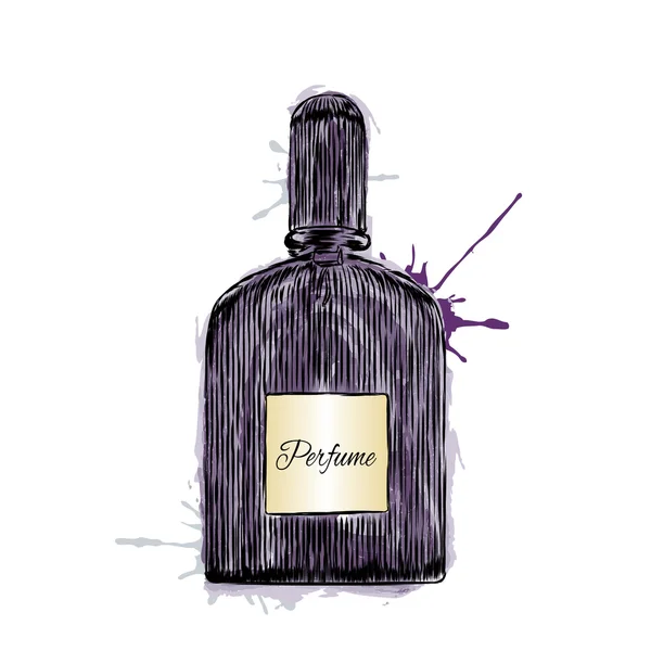 Vetor de garrafa de perfume. Impressão da moda. Moda & Estilo . — Vetor de Stock