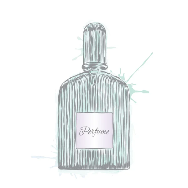 Parfum fles vector. Trendy print. Fashion & stijl. — Stockvector