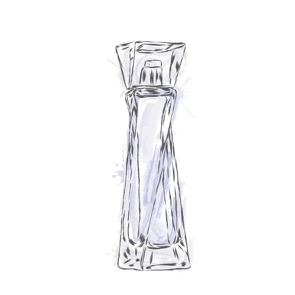 Vector de botella de perfume. Estampado de moda. Moda & Estilo . — Vector de stock