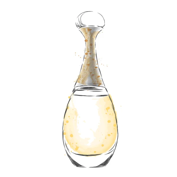 Perfume bottle vector. Trendy print. Fashion & Style. — Stock Vector