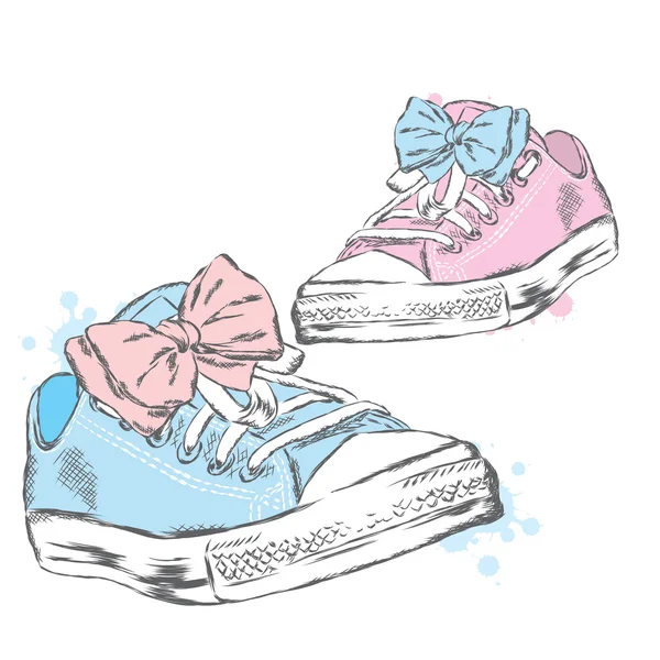 Hipster zapatillas vector. Ilustración vectorial . — Vector de stock