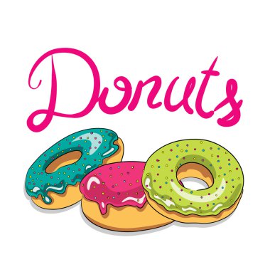 parlak lezzetli çörekler, pişmiş tatlılar, kafe restoran menüsü