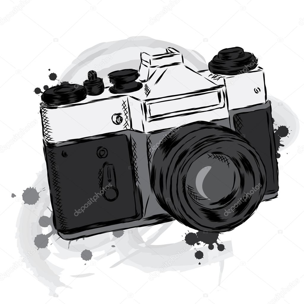 Vintage camera vector. I appreciate the moments. Vector illustration for  greeting card, poster, or print on clothes. Stock Vector by ©VitalyGrin  118940258, image size:1024x1024