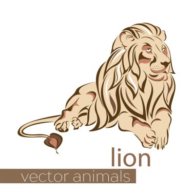 Hayvan vektör topluluğu. Aslan.