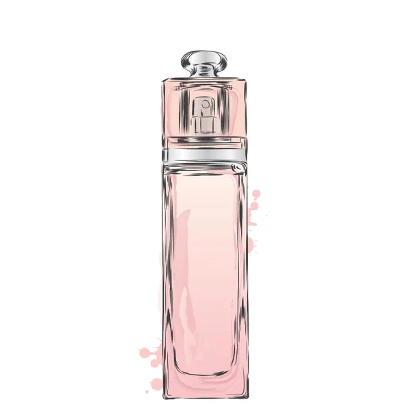 Perfume bottle vector. Trendy print. Fashion & Style. — Stock Vector