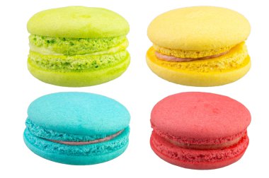 Kırpma yoluyla ayarla renkli acıbadem kurabiyesi