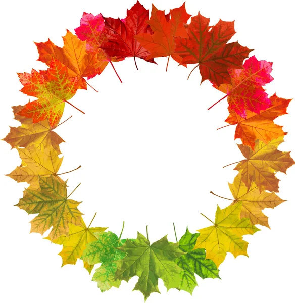 Renkli akçaağaç yaprakları çemberi