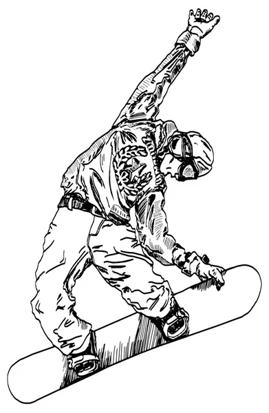 Snowboarder — Vettoriale Stock