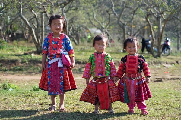 H 'mong niños étnicos — Foto de Stock