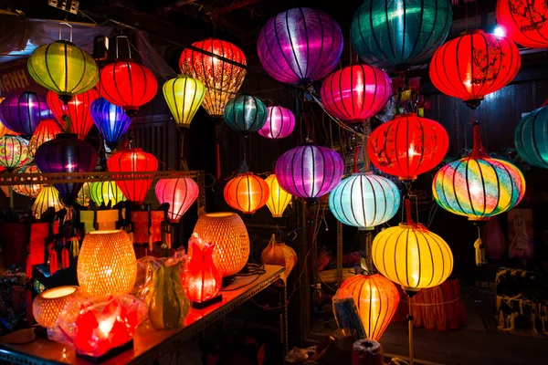 Handcrafted colorful lanterns — Stock Photo, Image