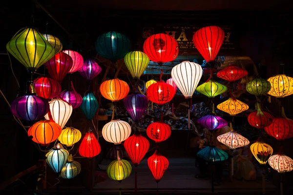 Handcrafted colorful lanterns — Stock Photo, Image