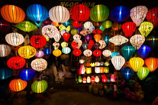 Handcrafted colorful lanterns — Stock Photo, Image