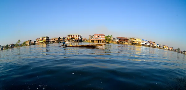 Floating houses in a vilage