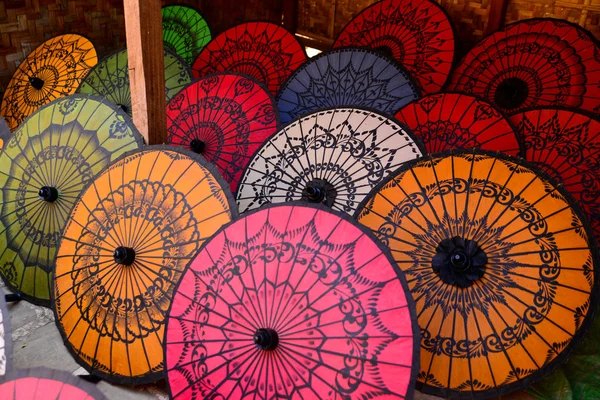 Traditional handicraft umbrellas — Stock Photo, Image