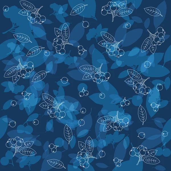 Desen chokeberry mavi kroki ile