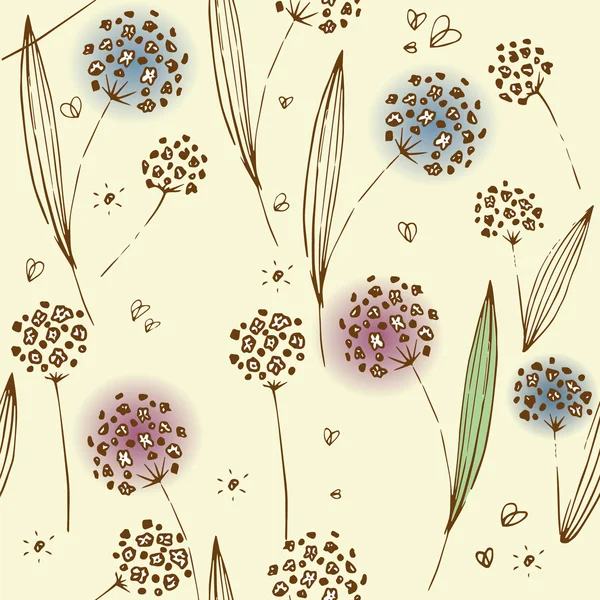 Süt arka plan üzerinde çiçek deseni