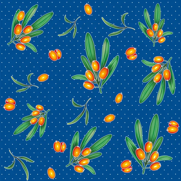 Polka dot ile mavi bir arka plan üzerinde turuncu berry şekli