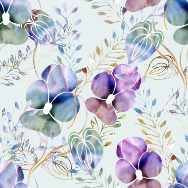 Viola çiçeği pürüzsüz desen