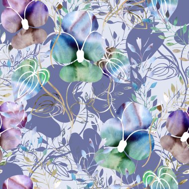 Viola çiçeği pürüzsüz desen