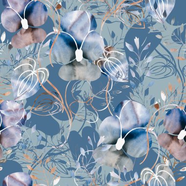 Viola çiçeği pürüzsüz desen