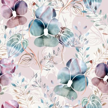 Viola çiçeği pürüzsüz desen