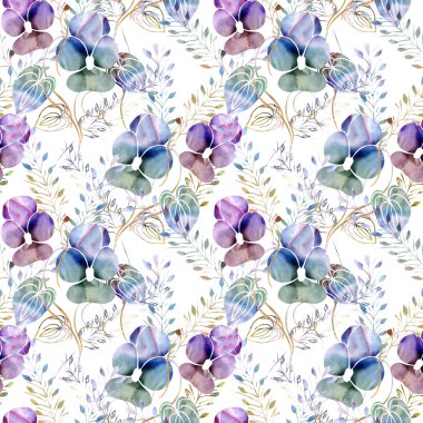 Viola çiçeği pürüzsüz desen