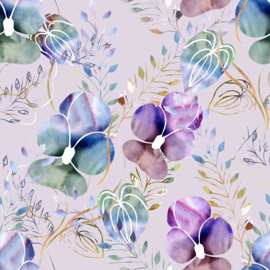 Viola çiçeği pürüzsüz desen