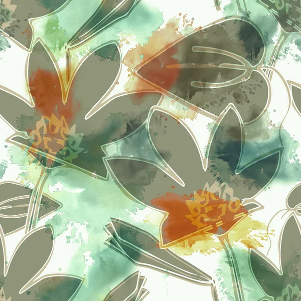 Blommigt sömlöst mönster — Stockfoto