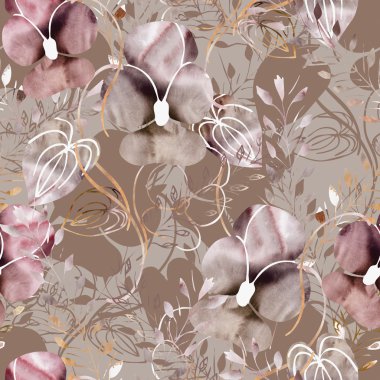 Viola çiçeği pürüzsüz desen