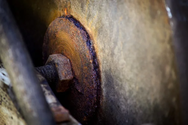 Starý millstone detaily zblízka — Stock fotografie