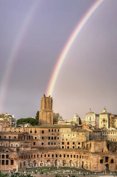 Rainbow over Rome — Stock Photo, Image