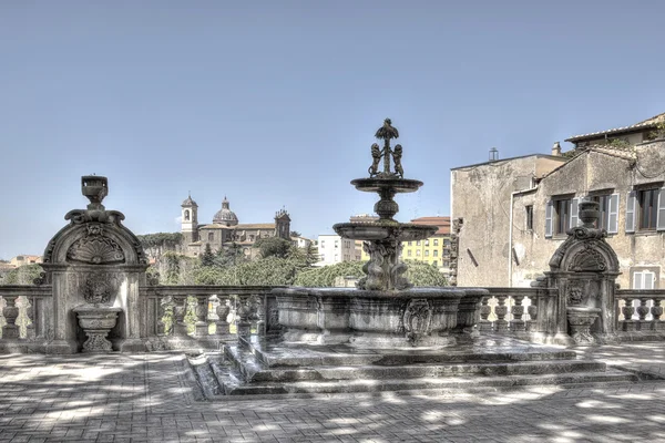 Fontana di Viterbo Palazzo dei Priori HDRI — Foto Stock