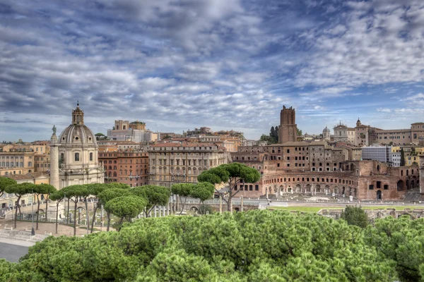 Imperial Fora in Rome wide view — Stock Photo, Image