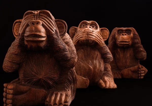 Trois singes sages Photo De Stock