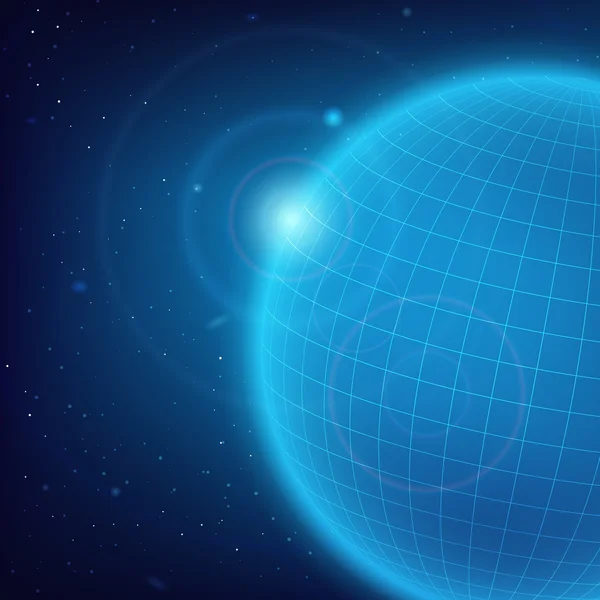Planeta azul en el cosmos — Archivo Imágenes Vectoriales