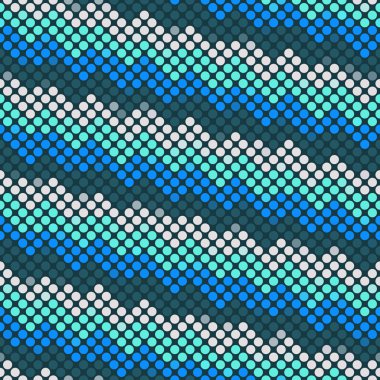 Abstract seamless mosaic blue circle