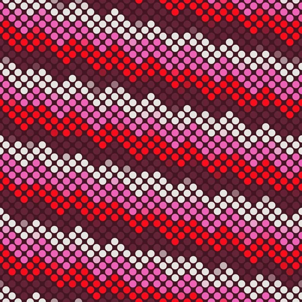 Абстрактна безшовна мозаїка, рожево-червоне коло — стоковий вектор